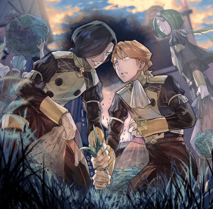 hubert von vestra, ferdinand von aegir, linhardt von hevring, and caspar von bergliez (fire emblem and 1 more) drawn by korokoro_daigorou