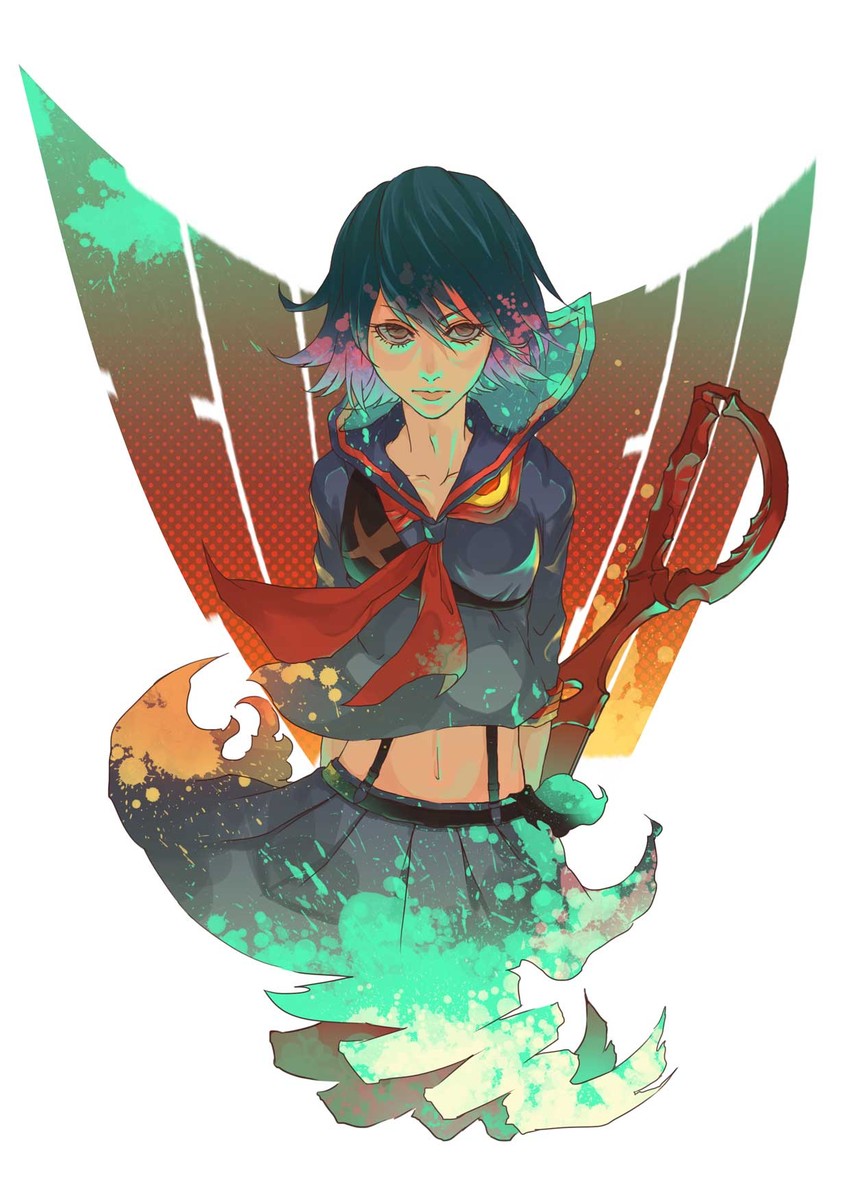 matoi ryuuko and senketsu (kill la kill) drawn by kei_(coo1118)