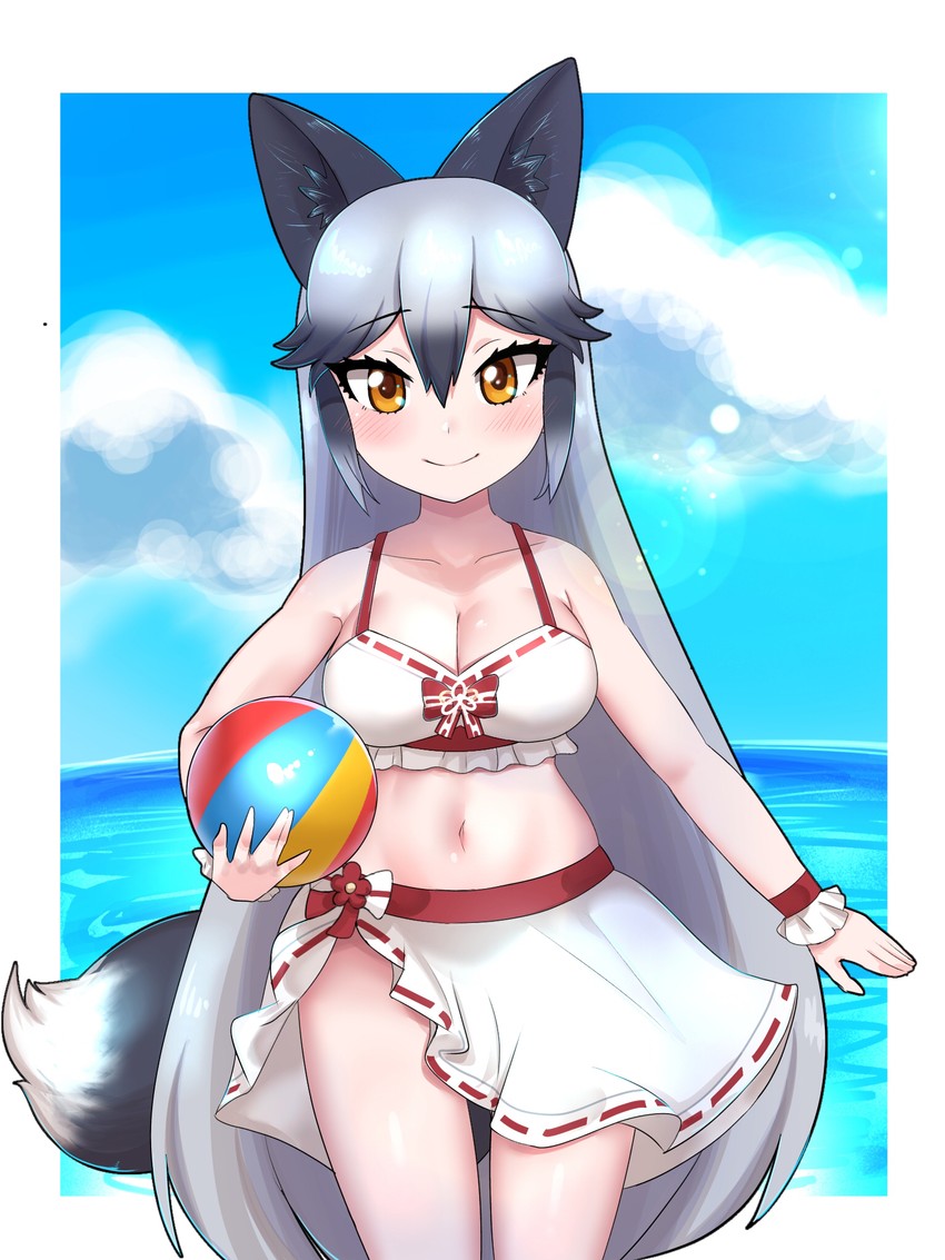 silver fox (kemono friends and 1 more) drawn by aramaru