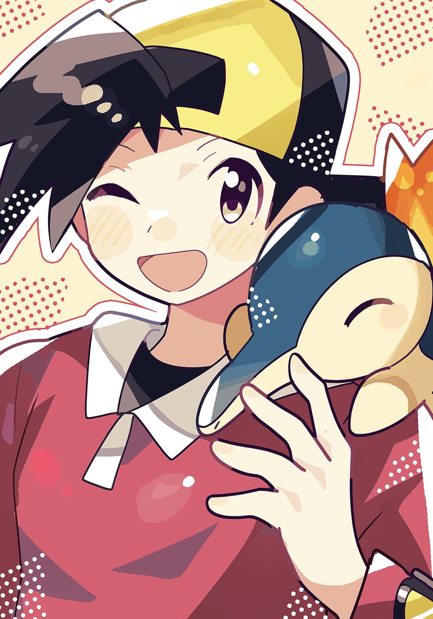 ethan and cyndaquil (pokemon and 1 more) drawn by anidler91