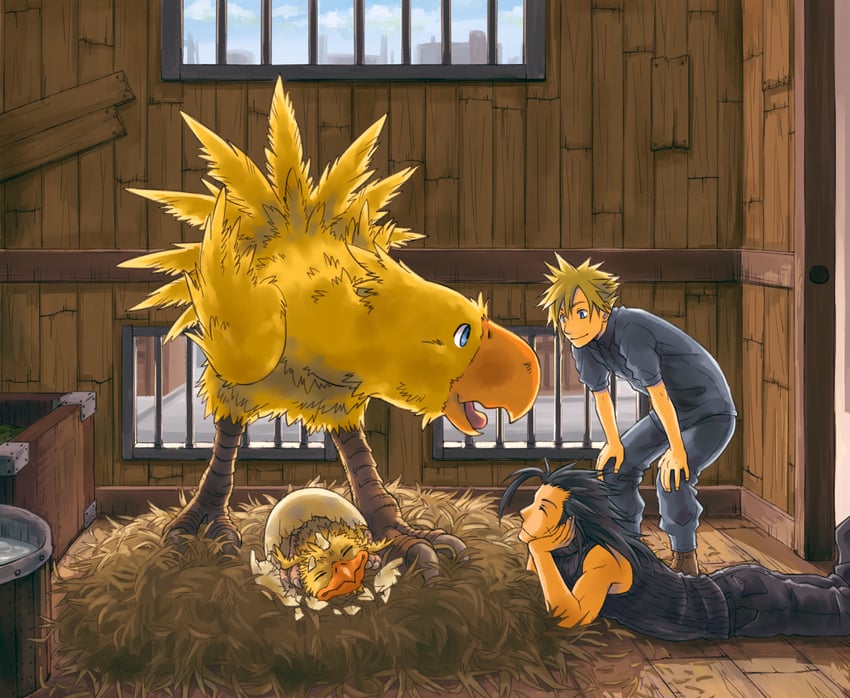 cloud strife and zack fair (final fantasy and 1 more) drawn by torimaru-douhu