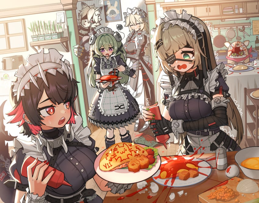 ellen joe, von lycaon, corin wickes, alexandrina sebastiane, and viichan (zenless zone zero and 1 more) drawn by shin_dohan