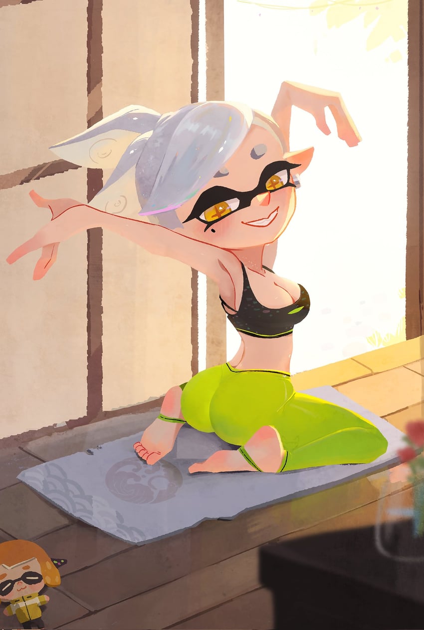marie and agent 4 (splatoon and 1 more) drawn by zhang_tian57284