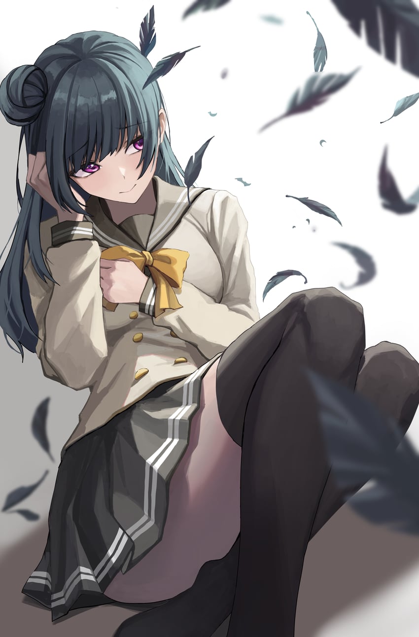 tsushima yoshiko (love live! and 1 more) drawn by as5267325aa