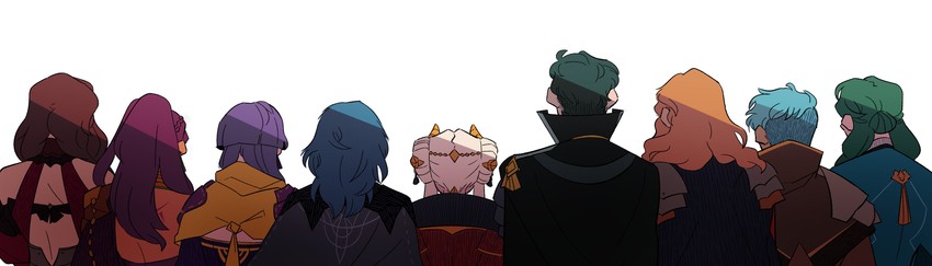 female byleth, edelgard von hresvelg, dorothea arnault, bernadetta von varley, petra macneary, and 4 more (fire emblem and 1 more) drawn by b4bysitter