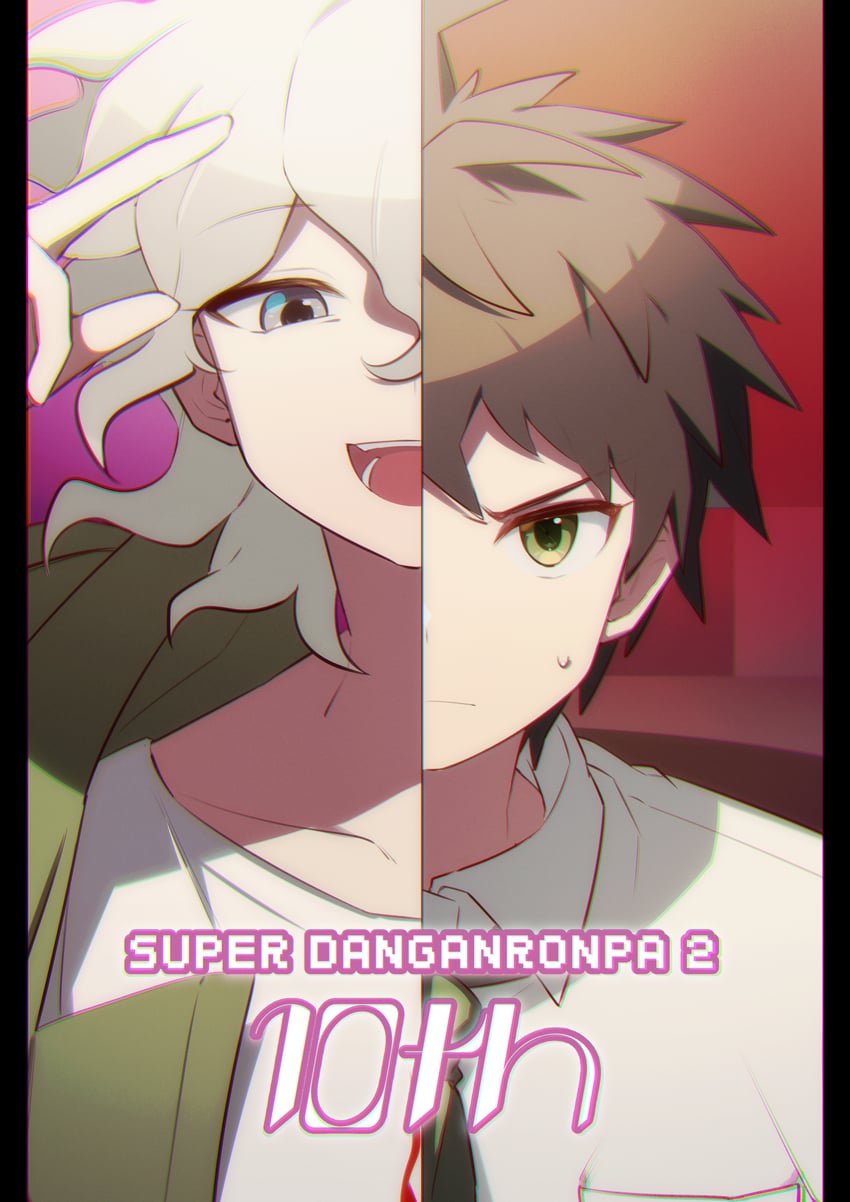 komaeda nagito and hinata hajime (danganronpa and 1 more) drawn by midou_(grk12138)