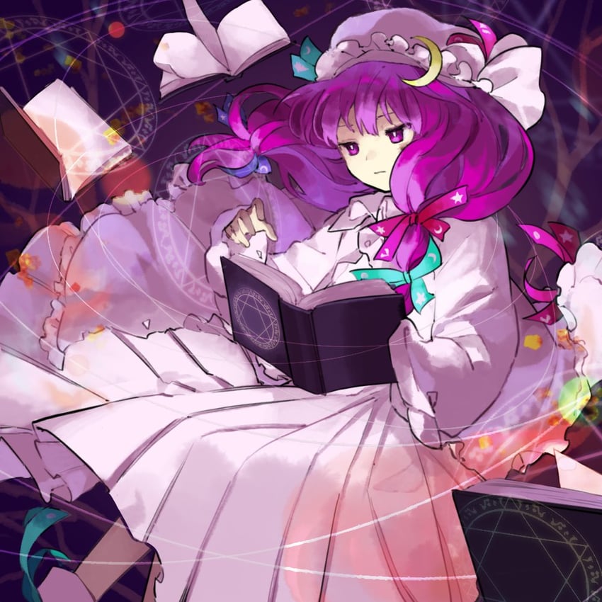 patchouli knowledge (touhou and 1 more) drawn by kaigen_1025