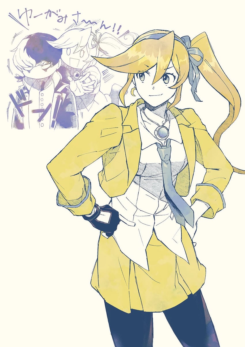 athena cykes and simon blackquill (ace attorney and 1 more) drawn by asayosi_k