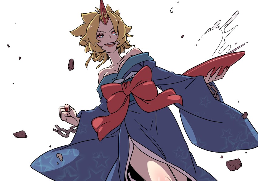 hoshiguma yuugi (touhou and 1 more) drawn by kawayabug