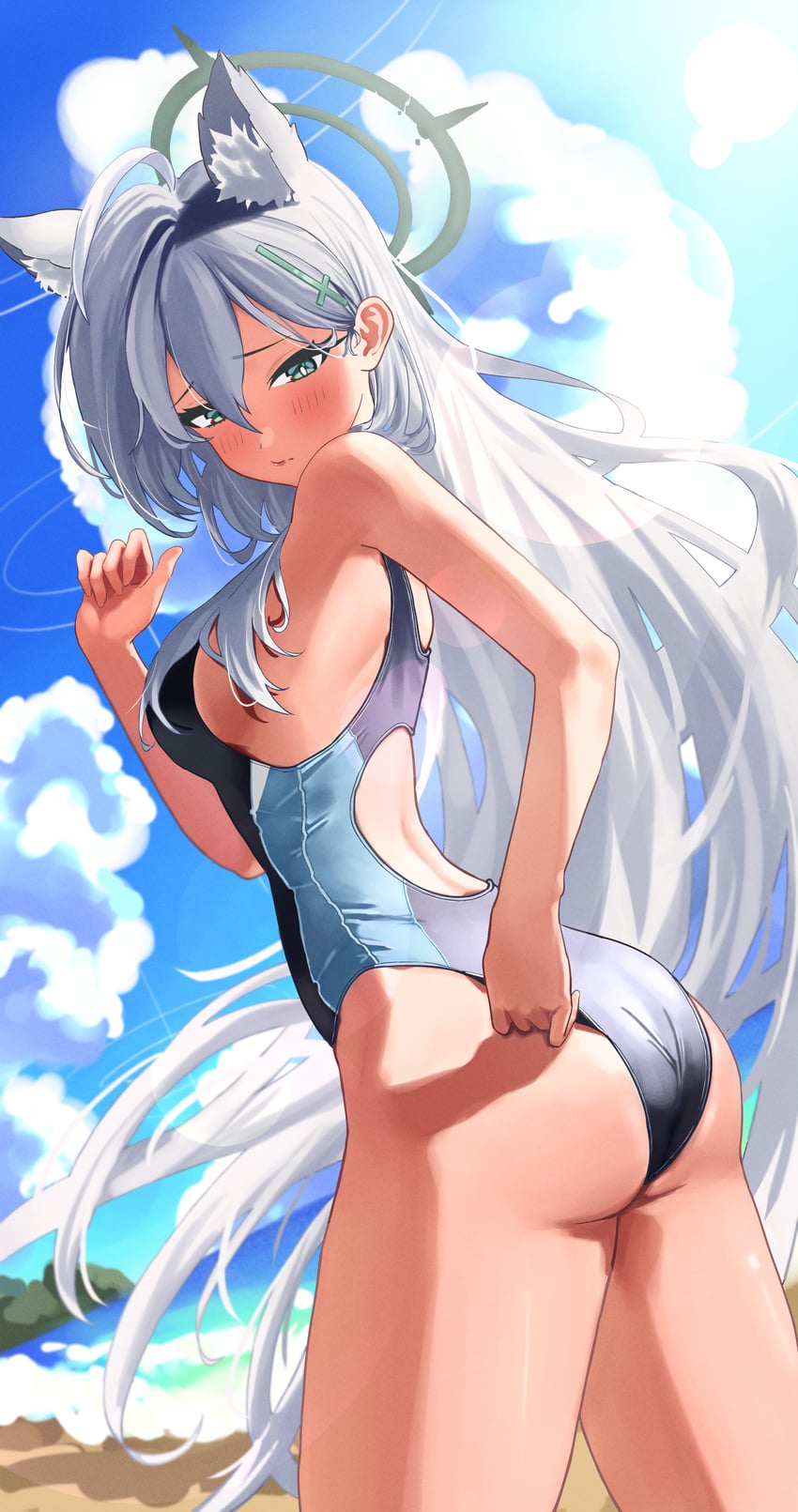 shiroko and shiroko terror (blue archive) drawn by petoo