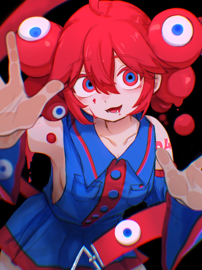 kasane teto and myaku-myaku (utau and 1 more) drawn by karasu2020_8