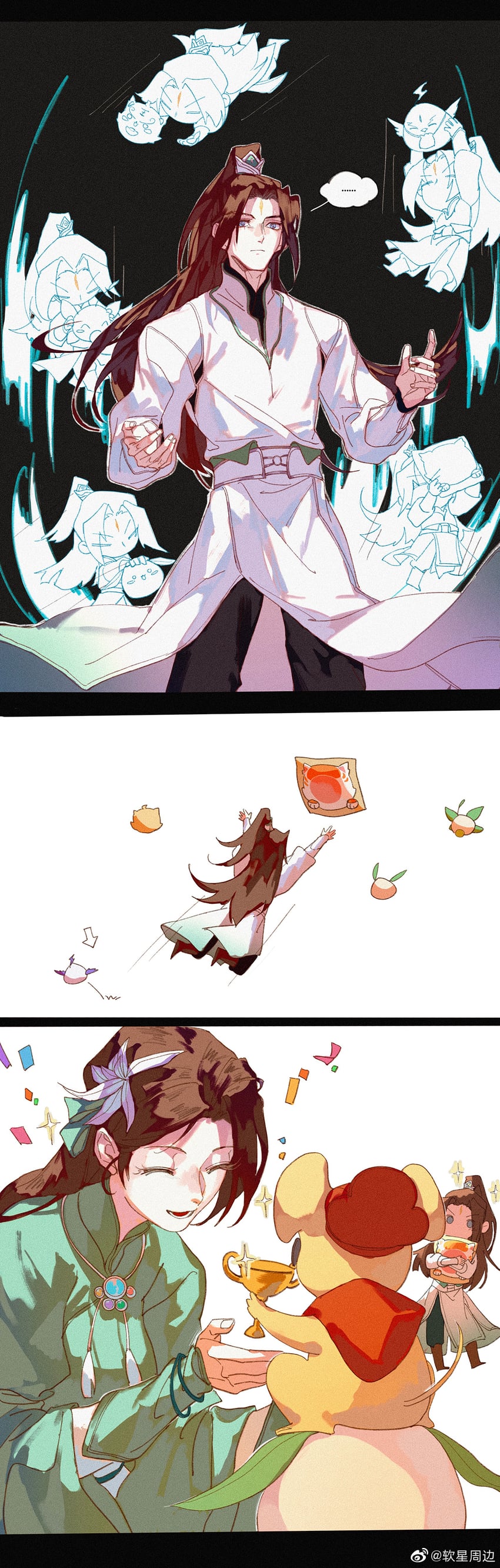 yue qingshu and xiu wu (xianjian qixia zhuan and 1 more) drawn by xianlan