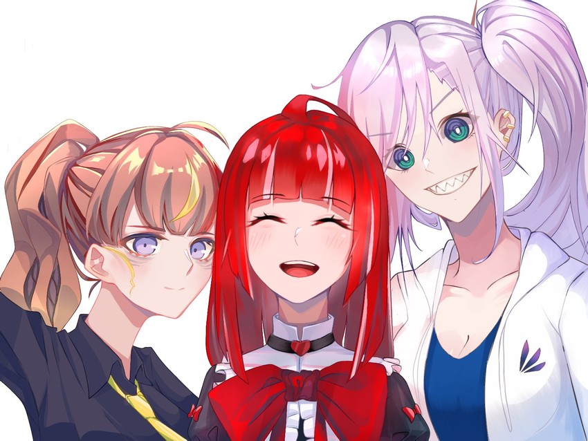 kureiji ollie, pavolia reine, anya melfissa, and olivia (hololive and 1 more) drawn by lilyaholmes