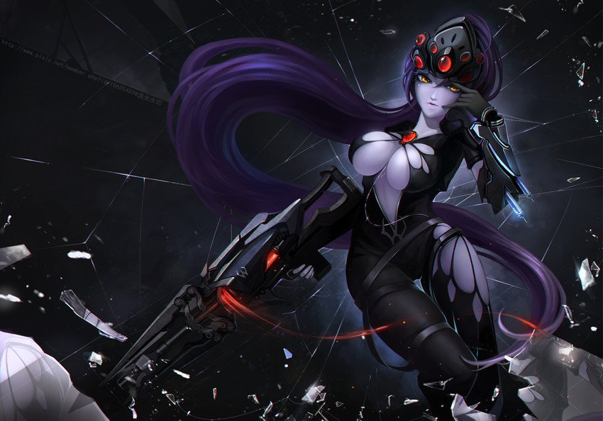widowmaker (overwatch and 1 more) drawn by liuguang_shuiyin