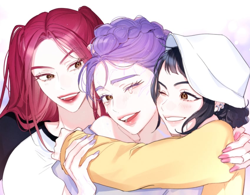 rumi, zoey, and mira (kpop demon hunters) drawn by cy_o_o