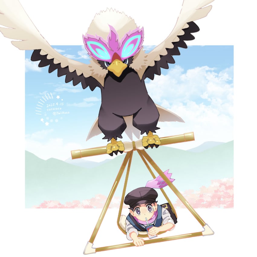 hisuian braviary and rei (pokemon and 1 more) drawn by cocoloco