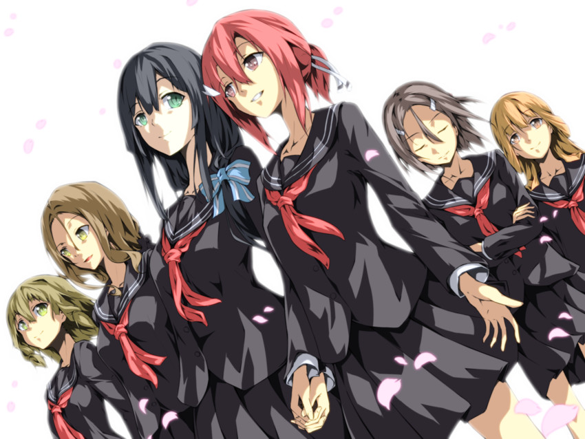 yuuki yuuna, tougou mimori, miyoshi karin, nogi sonoko, inubouzaki fuu, and 1 more (yuusha de aru and 1 more) drawn by sakuria