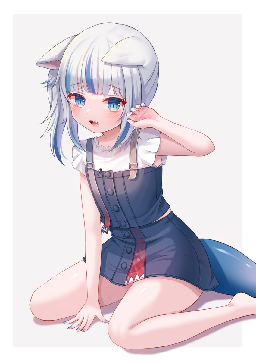gawr gura (hololive and 1 more) drawn by honyang
