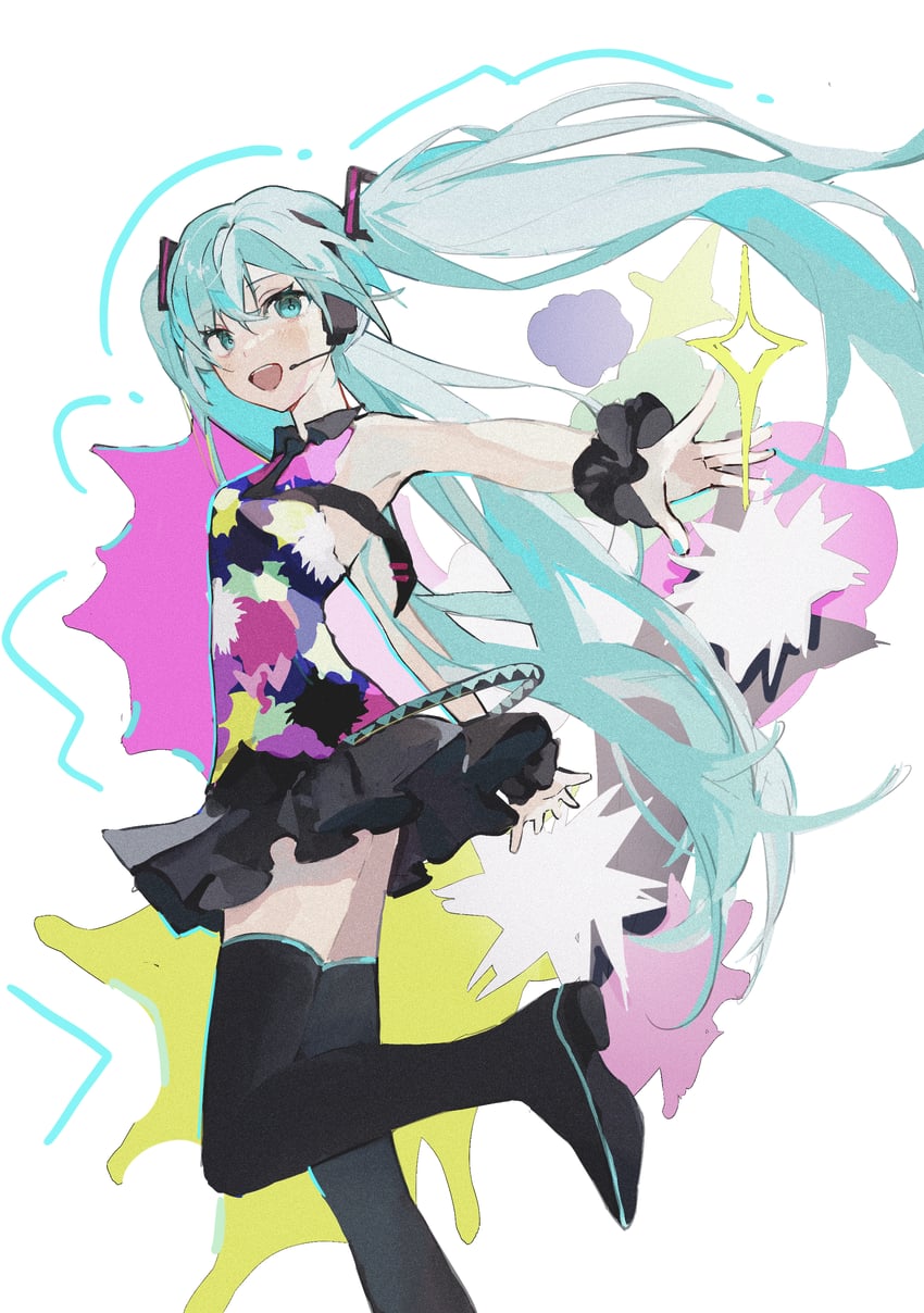 hatsune miku (vocaloid and 1 more) drawn by pye_yyy