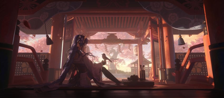 raiden shogun (genshin impact) drawn by corey43544