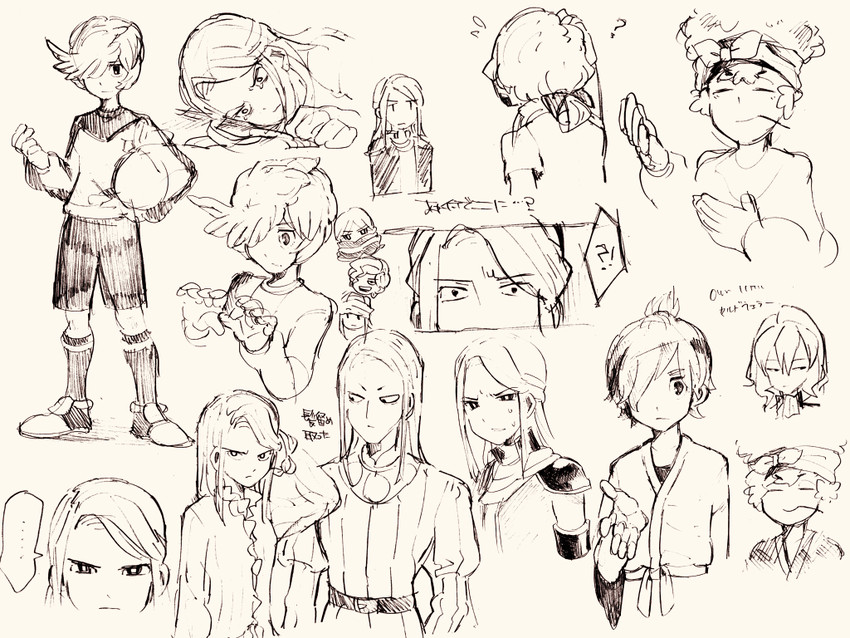 simon and charles vii (inazuma eleven go and 2 more) drawn by motojima_hakka