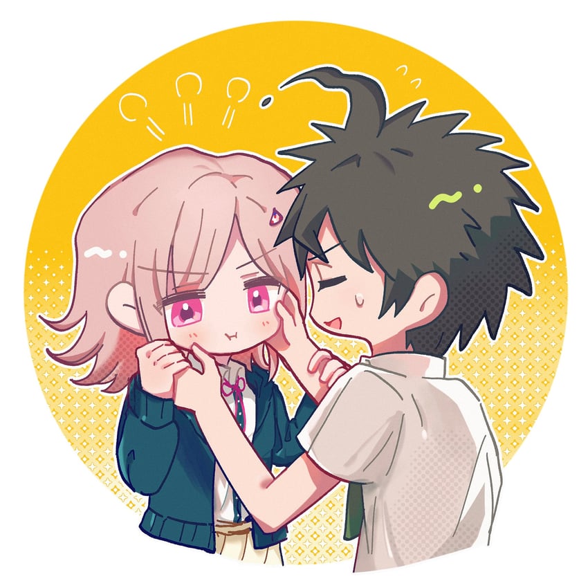 nanami chiaki and hinata hajime (danganronpa and 1 more) drawn by tristia_(renixxxxv)