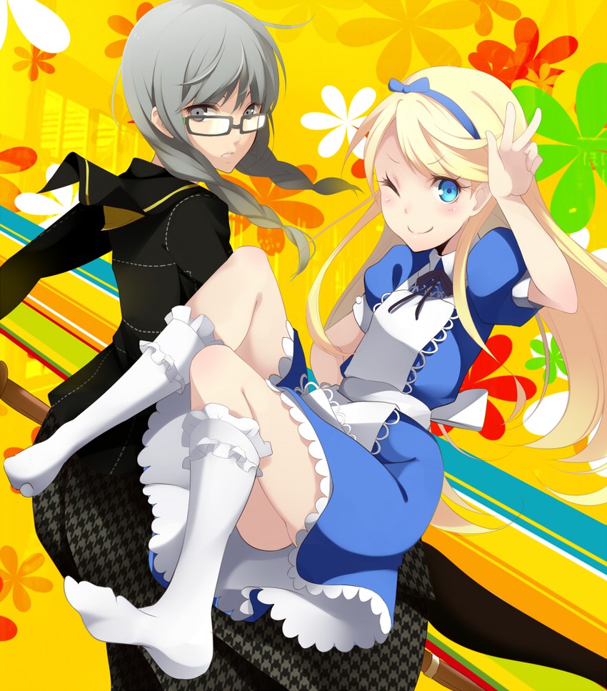 narukami yu and kuma (persona and 1 more) drawn by kujou_ichiso