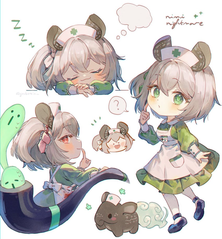 nimi nightmare and naplings (indie virtual youtuber) drawn by rain_rkgk