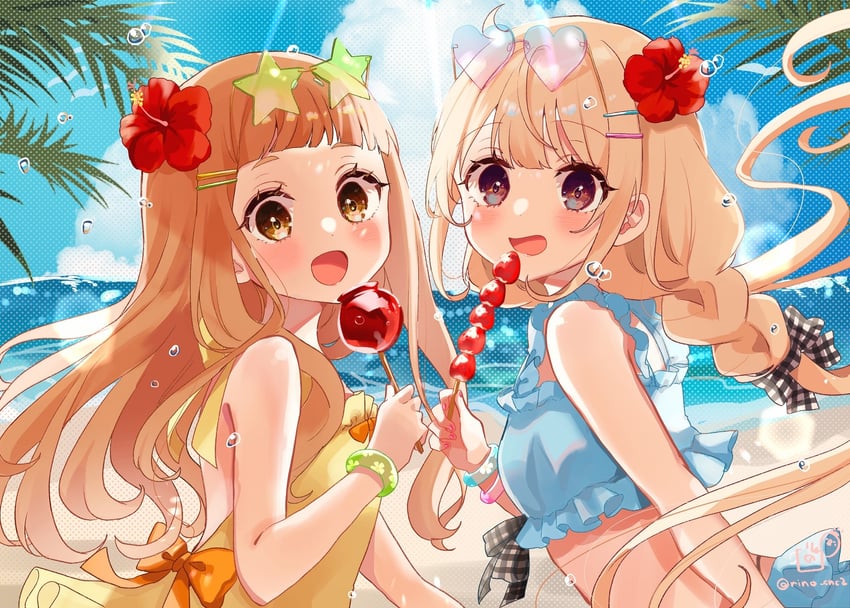 futaba anzu and ichihara nina (idolmaster and 1 more) drawn by rino_cnc