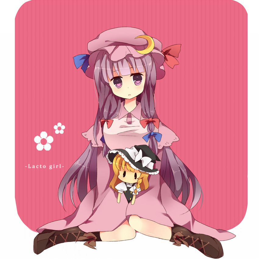 kirisame marisa and patchouli knowledge (touhou) drawn by nabeshima_(pon_nbsm)