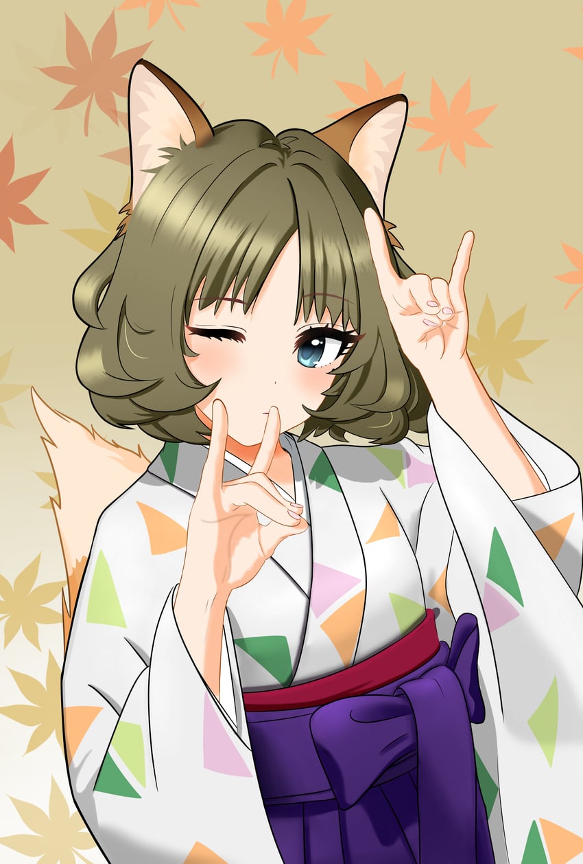 takagaki kaede, hayami saori, and don gitsune (idolmaster and 2 more) drawn by ebichiri_p