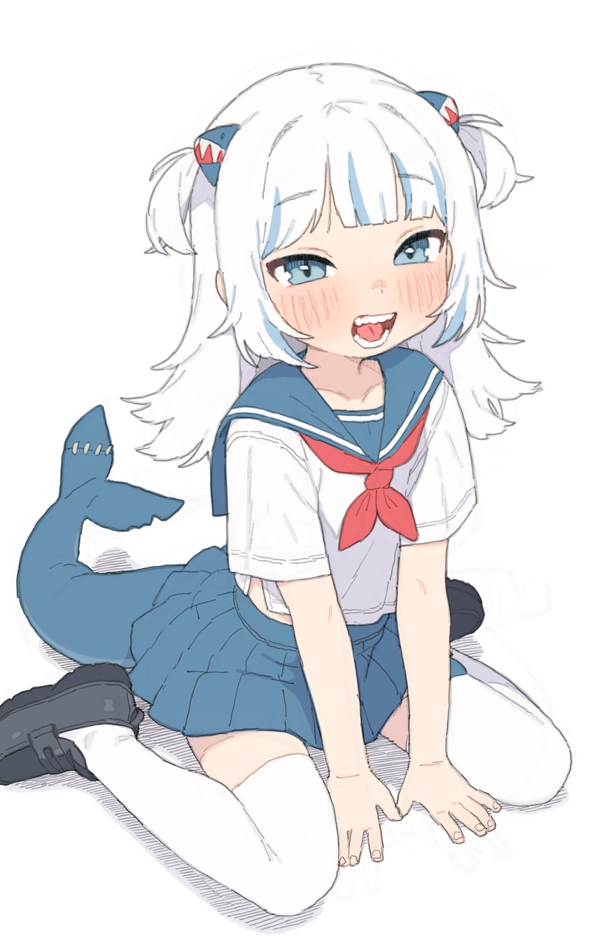 gawr gura (hololive and 1 more) drawn by possummachine