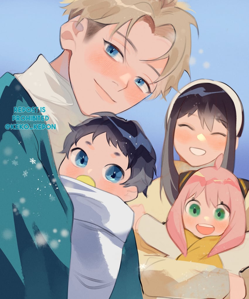 yor briar, anya, and twilight (original and 1 more) drawn by keko_kepon