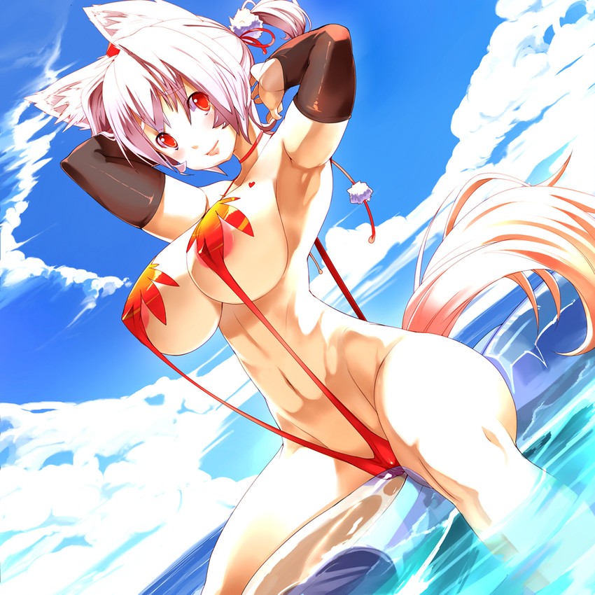 inubashiri momiji (touhou) drawn by karochii