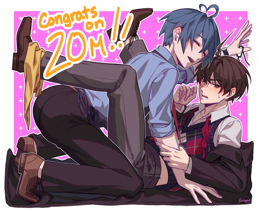 kaito and hiyama kiyoteru (vocaloid and 1 more) drawn by solcyonn
