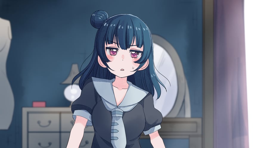 tsushima yoshiko (love live! and 1 more) drawn by cream_(nipakupa)