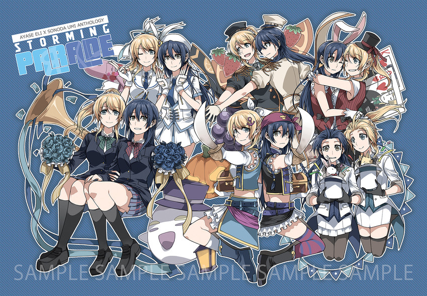 sonoda umi and ayase eli (love live! and 2 more) drawn by clipe