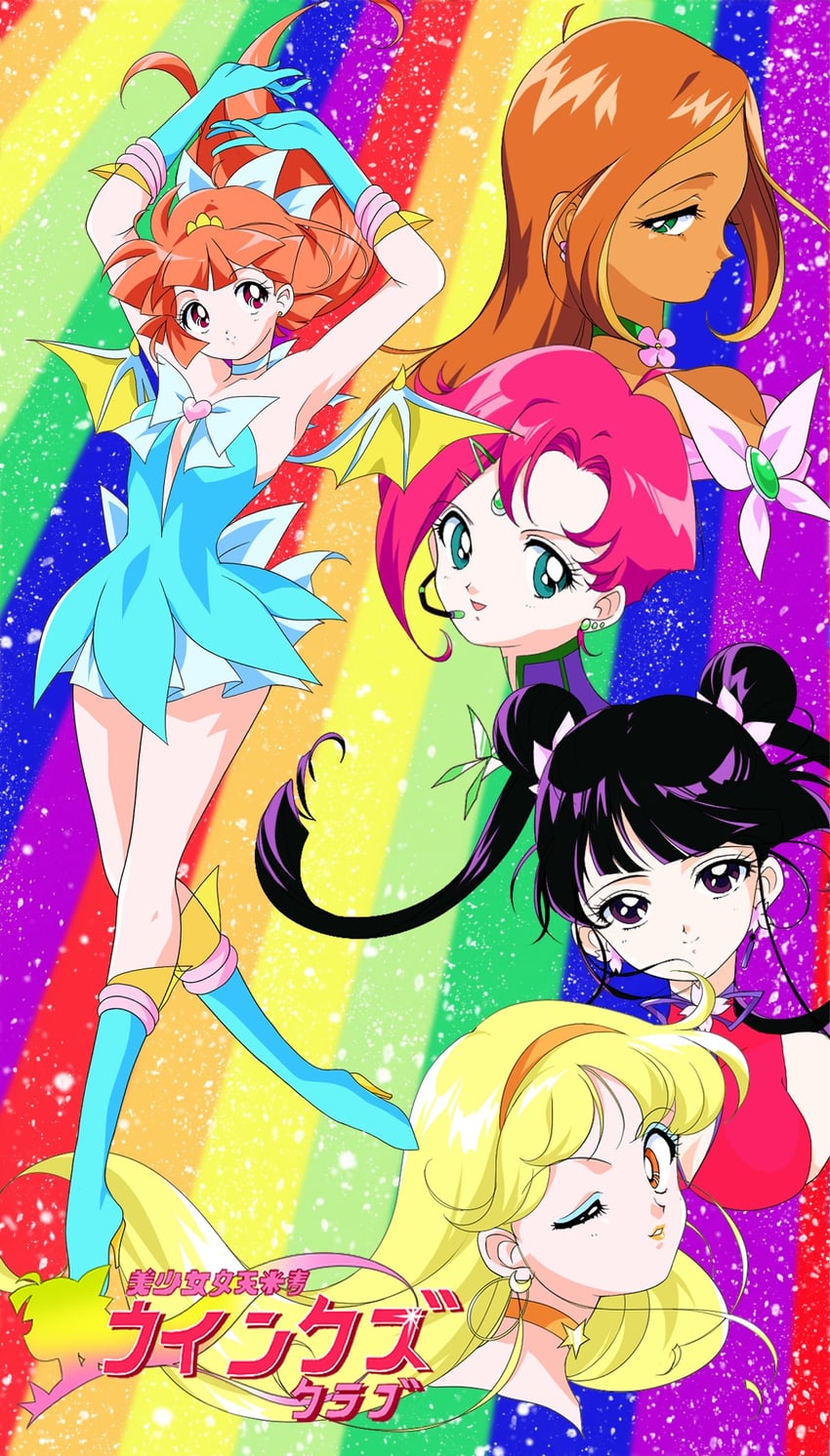 bloom, stella, flora, musa, and tecna (bishoujo senshi sailor moon and 1 more) drawn by honeymoonpetal