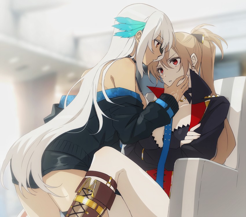 jean bart and massachusetts (azur lane) drawn by amazuki_jou