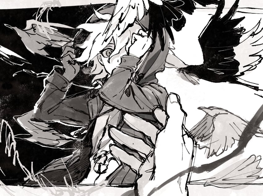 komaeda nagito (danganronpa and 1 more) drawn by r9rpd