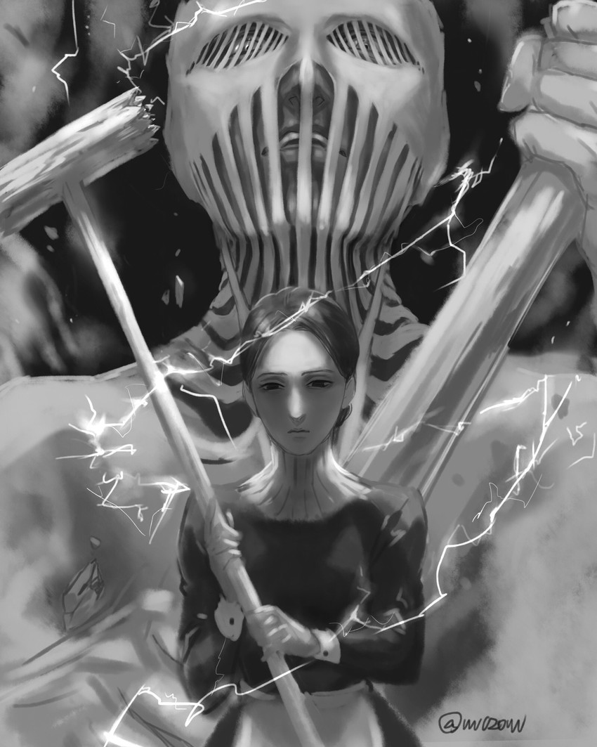 titan, war hammer titan, and lara tybur (shingeki no kyojin) drawn by vvv020vvv