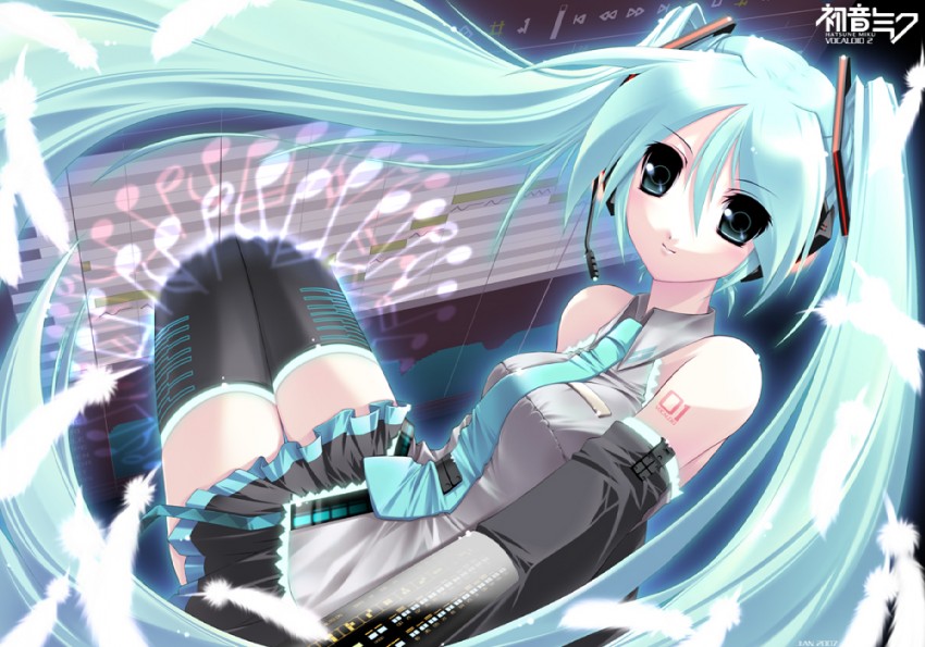 hatsune miku (vocaloid) drawn by guilty_troop_factory and jian