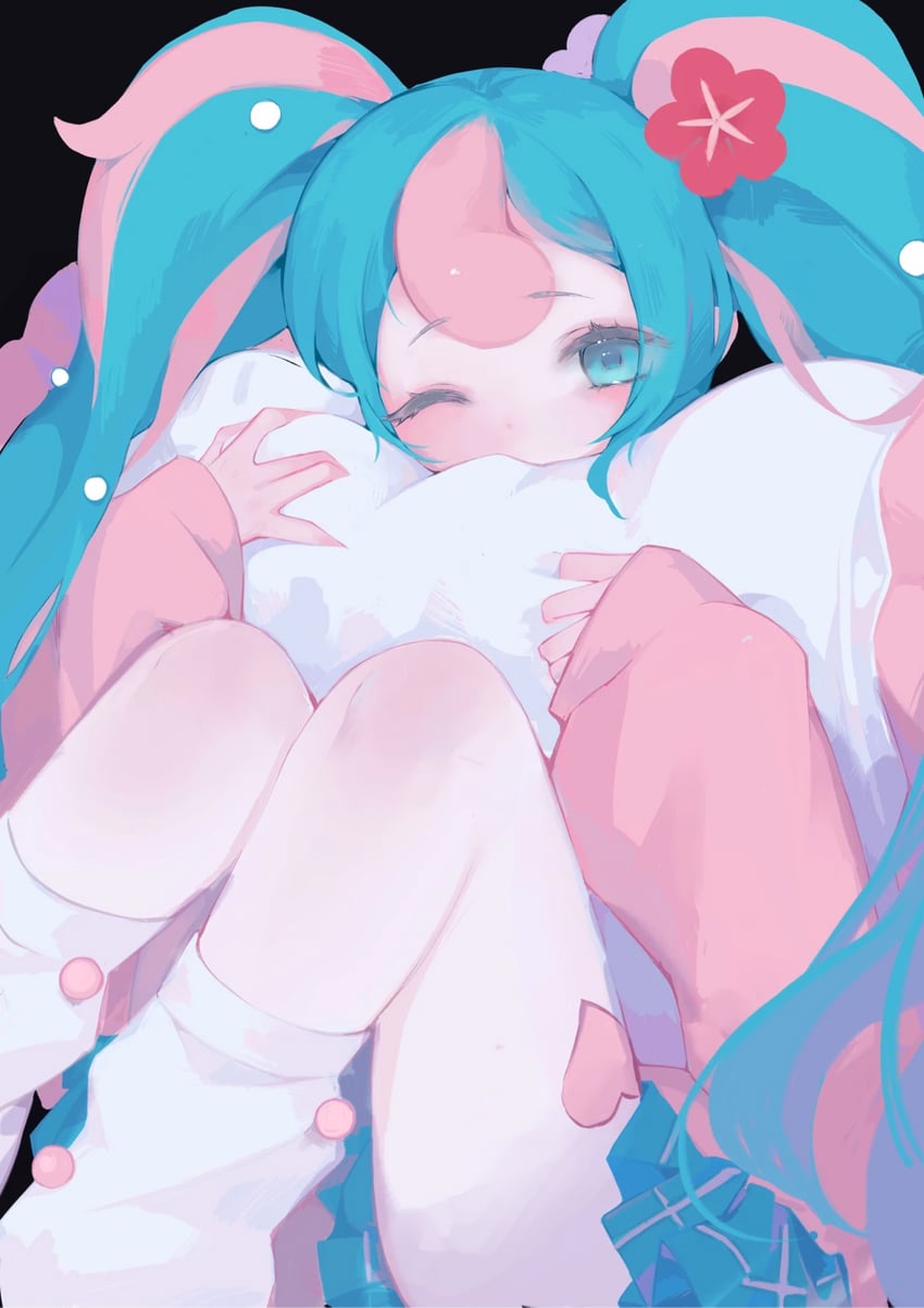 hatsune miku and fairy miku (pokemon and 2 more) drawn by momosake-momoko