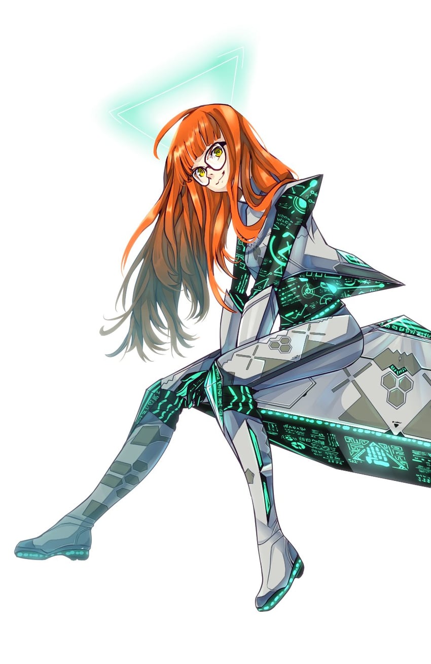 sakura futaba and al azif (persona and 2 more) drawn by pancakesorting
