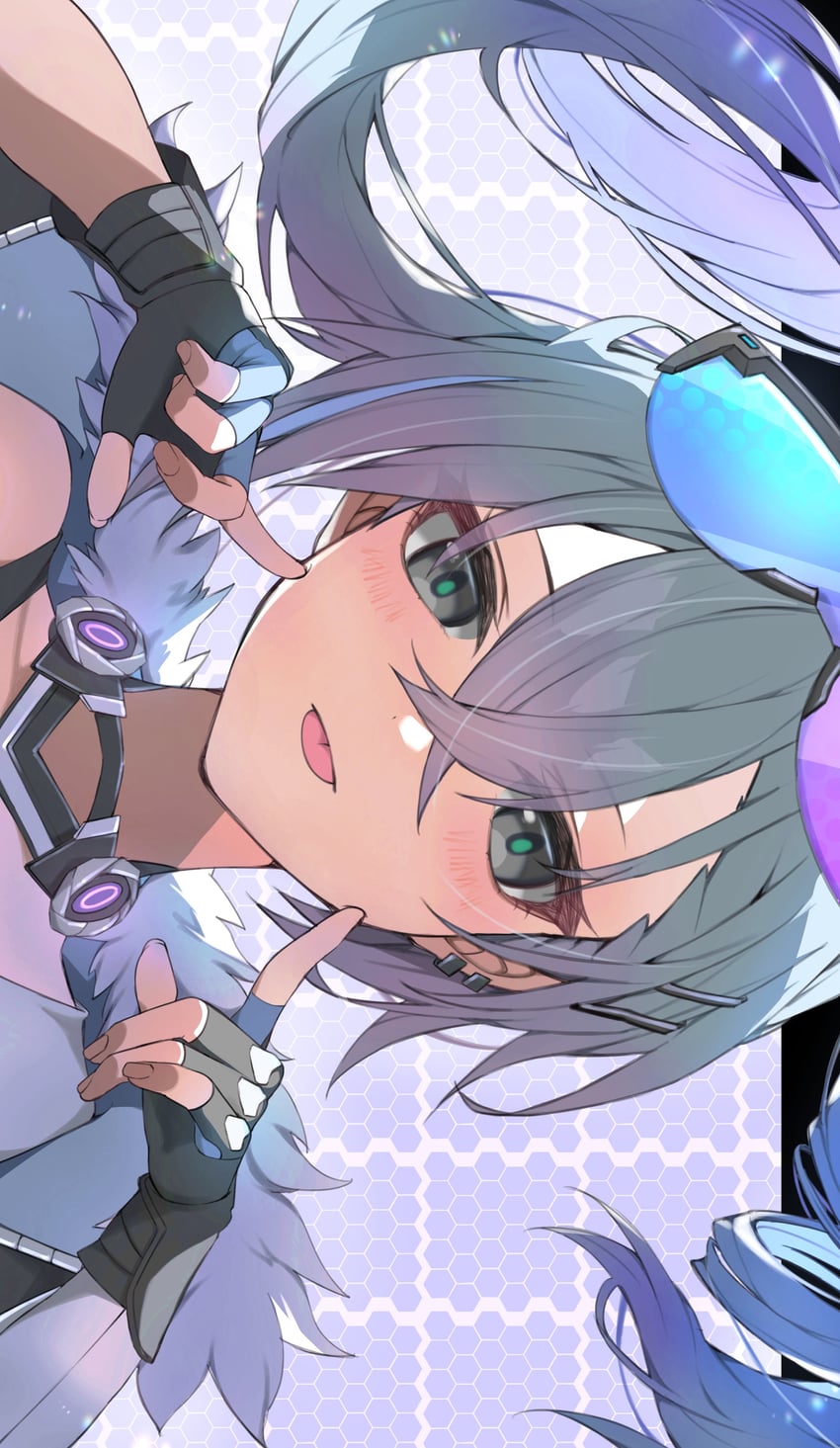 silver wolf (honkai and 1 more) drawn by moderate_gold