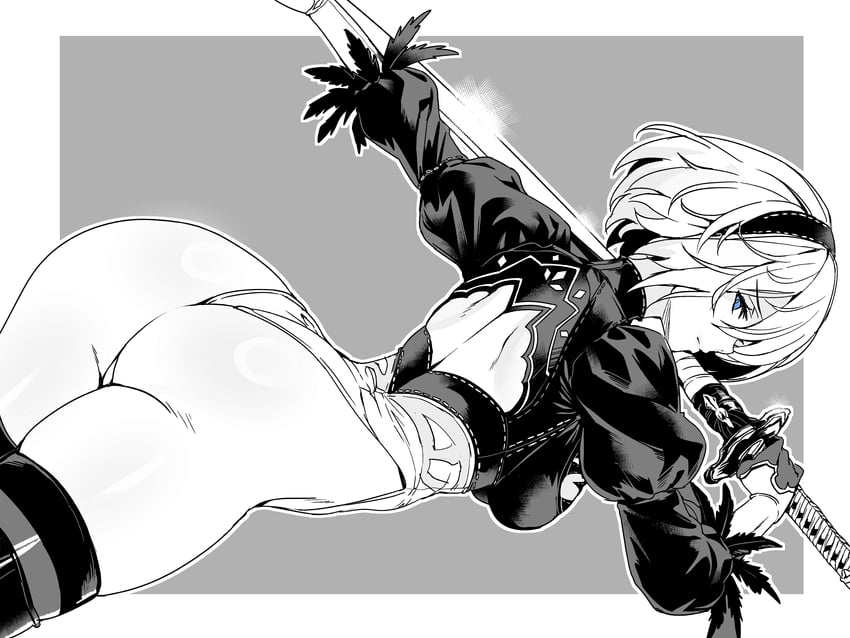 2b (nier and 1 more) drawn by torisan