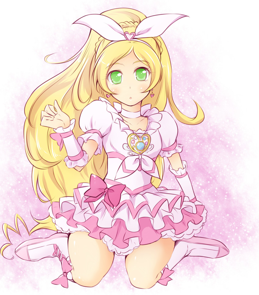 minamino kanade and cure rhythm (precure and 1 more) drawn by arakawa_tarou