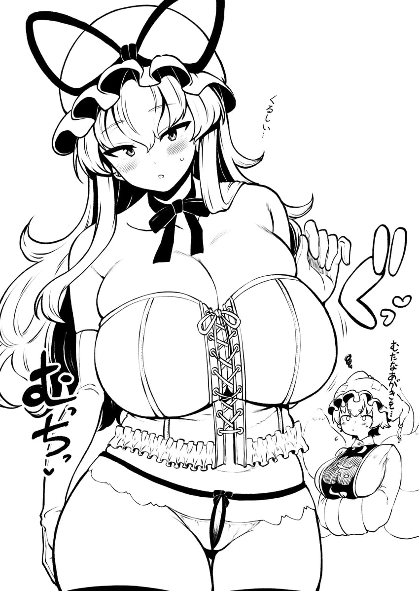 yakumo yukari and yakumo ran (touhou) drawn by himajin_noizu