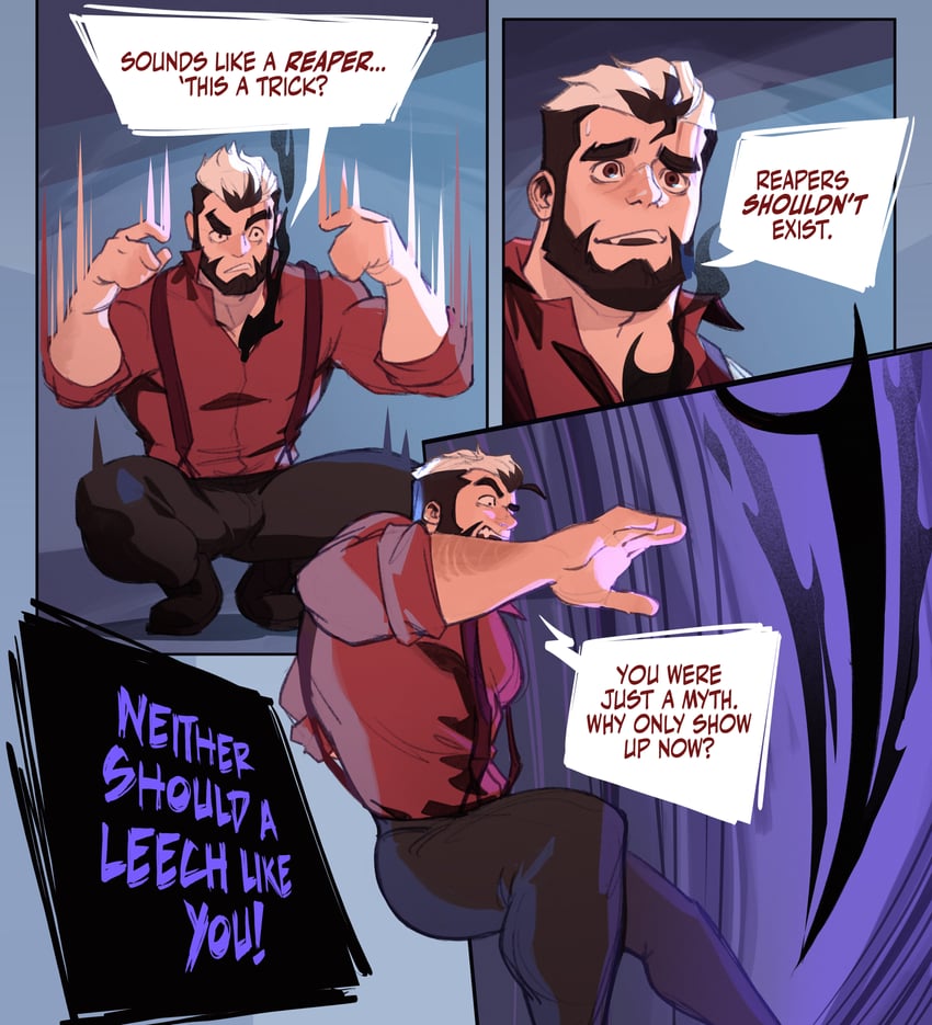 henri and death (sucking up to death) drawn by helbai