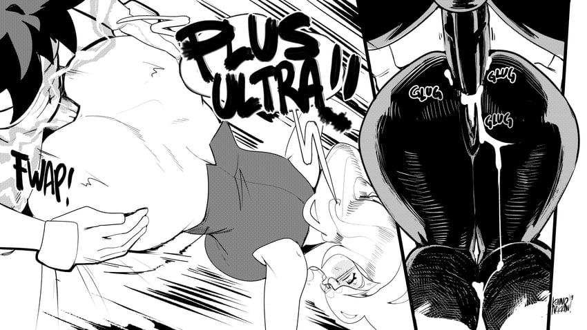 midoriya izuku and melissa shield (boku no hero academia) drawn by kenno_arkkan